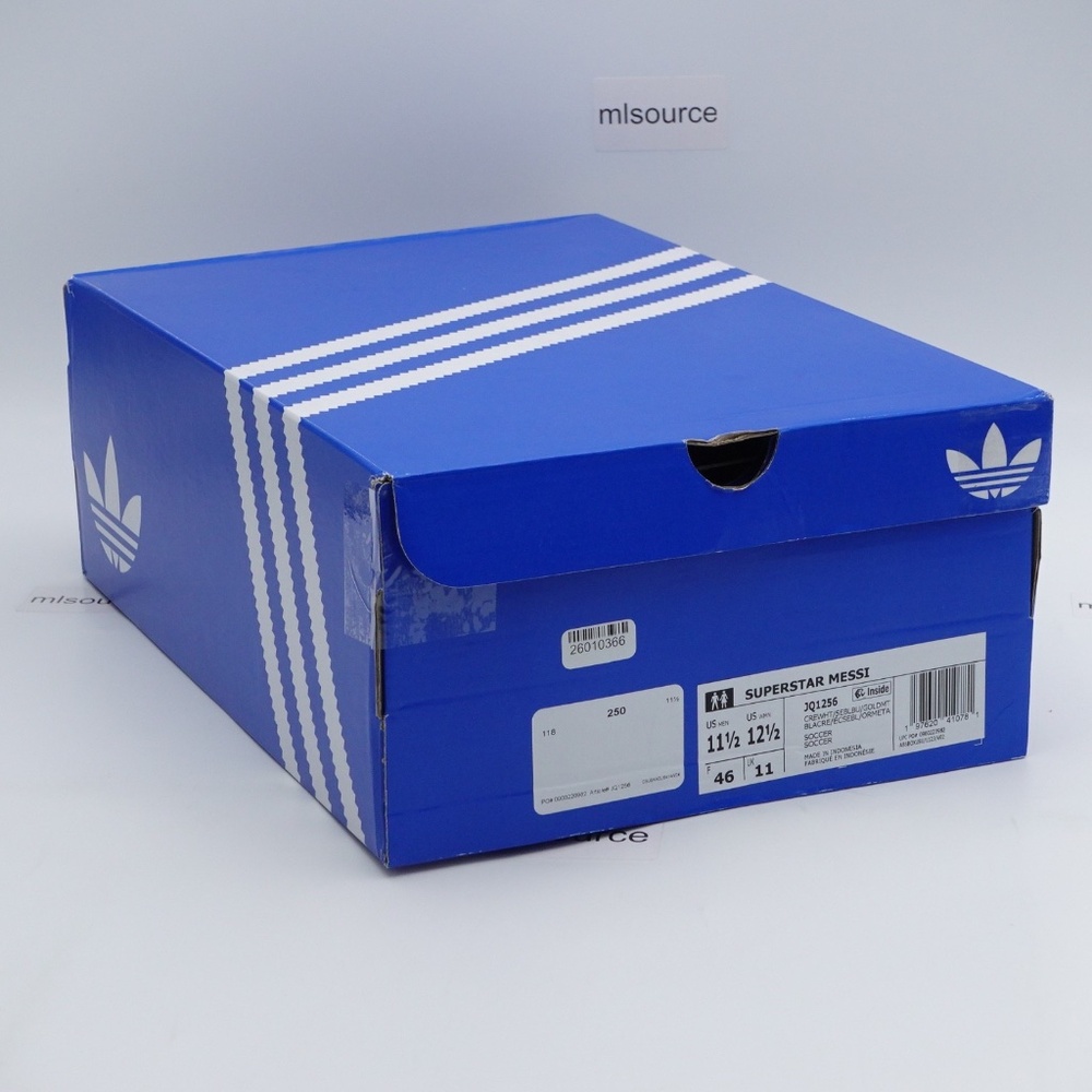 NEW Size 11.5 Men's adidas Originals Superstar Messi Leather Sneakers JQ1256 - Picture 4 of 7